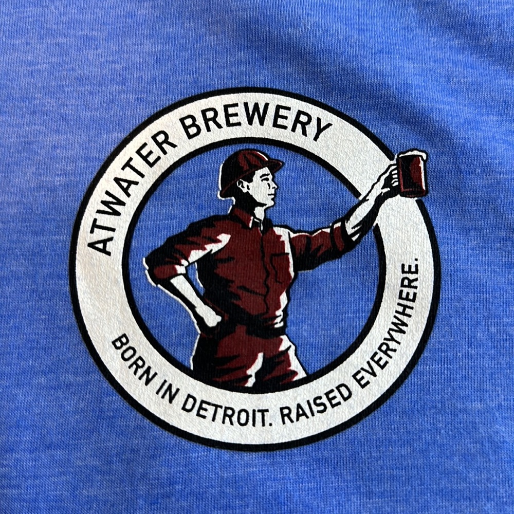 Gildan Men’s Detroit Atwater Brewery T-shirt Blue XLarge - Picture 13 of 14